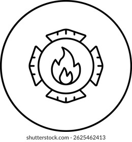 Emblem vector icon. Can be used for printing, mobile and web applications.