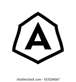 Emblem vector letter A trapeze