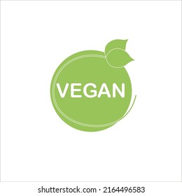 Emblem "vegan" vector, illustration, symbol