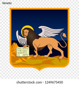 Emblem of Veneto, province of Italy. Vector illustration