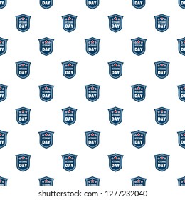 Emblem veterans day pattern seamless vector repeat for any web design