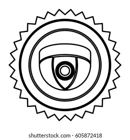 emblem video camera interior icon, vector illustration design