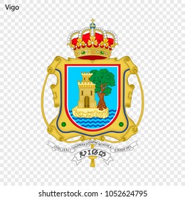 Emblem of Vigo. City of Spain. Vector illustration