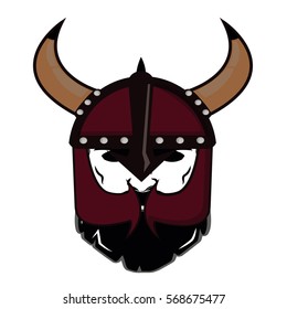 emblem Viking warrior skull logo