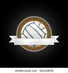 emblem for the volleyball with ribbon for your text