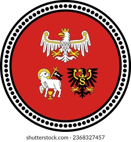 Emblem of Warmian-Masurian Voivodeship, state of Poland. Vector illustration