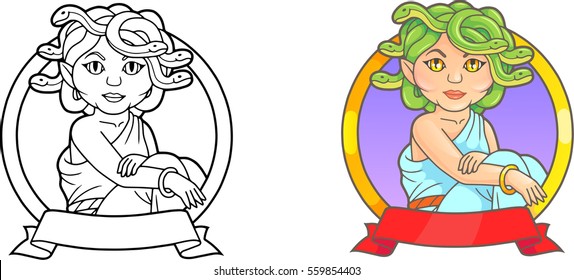 emblem which depicts a mythical Medusa