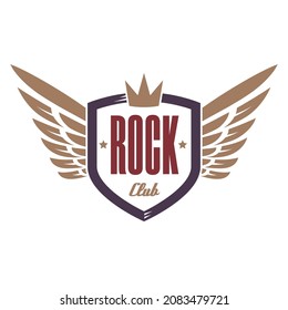 emblema con logotipo de ala simpen y elegan