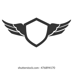 emblem wings silhouette isolated