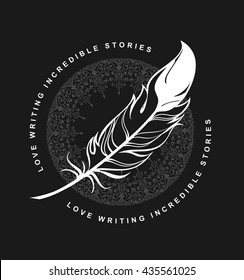 emblem writer s feather