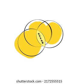 emblem in yellow style "style" vector graphics