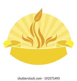 emblem with a young plant