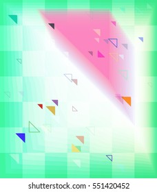 emblematic motion among geometric vector background, backdrop over several model