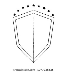 emblematic shield isolated icon