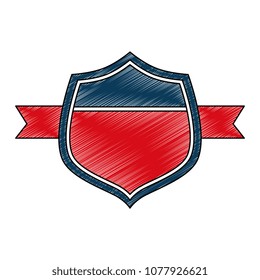 emblematic shield isolated icon