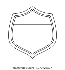 emblematic shield isolated icon