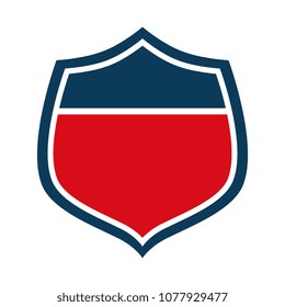 emblematic shield isolated icon