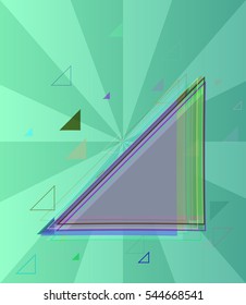 emblematic vector with textile and triangles
