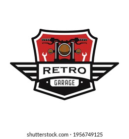 Emblem,Badge Retro Garage logo design template
