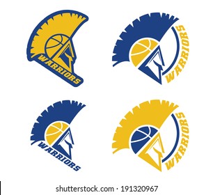 emblems of basketball warriors team
