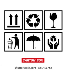 Emblems for cardboard boxes