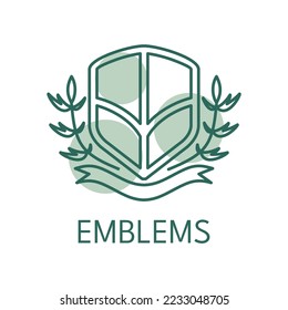 Embleme farbiges Symbol. Logo-Stil