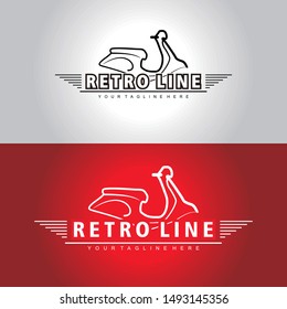  emblems and design elements. motorbike logotype templates and badges retro line