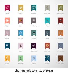 Emblems and elements for design. Vector set 2 of 3