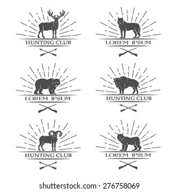 Emblems of large animals in North America.