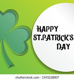 Emblems leaf clover. Irish shamrock leaves for Happy St. Patrick s Day. EPS 10.