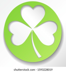 Emblems leaf clover. Irish shamrock leaves for Happy St. Patrick s Day. EPS 10.