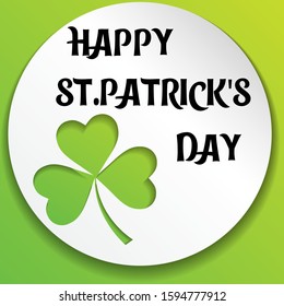 Emblems leaf clover. Irish shamrock leaves for Happy St. Patrick s Day. EPS 10.