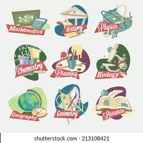 Emblems of school subjects