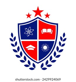 emblems and emblems of university and college logos in the form of badges