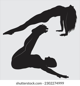 Embodying Balance: Captivating Yoga Art that Celebrates Mind, Body, and Spirit vector illustration