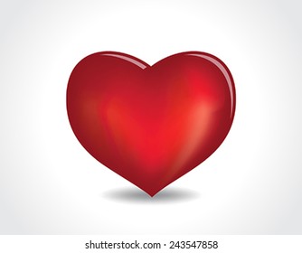 emboss heart vector illustration