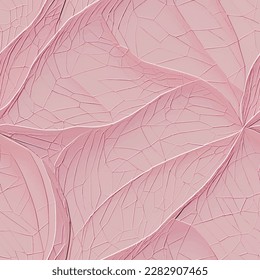 Emboss textured 3d flowers with veins. Floral pink ornamental surface background. Embossed pink flowers with streaks. Repeat relief modern ornaments. Beautiful creative decorative endless texture.