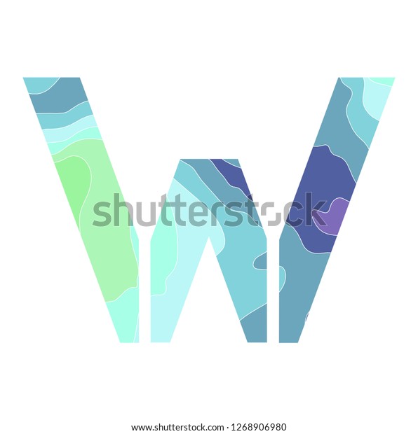 Embossed Alphabet Pattern Wavy Lines Letter Stock Vector (Royalty Free ...