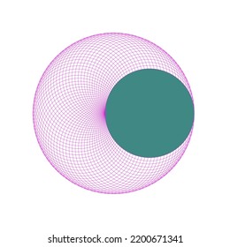 embossed circles with a circle graphic vector 