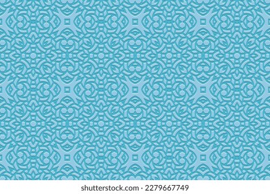 Borde azul étnico, diseño de portada. Patrón 3D geométrico elegante, papel de prensa, cuero. Motivos de Oriente, Asia, India, México, Aztecas, Perú. Dudling, boho, art deco, estilo artesanal.