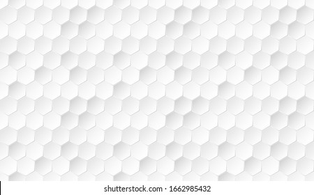 Embossed Hexagon Grid. Vektorillustration Nahtlose Muster mit Polygone. Lineare geometrische Struktur.Abstrakter sechseckiger Hintergrund. 