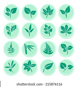 Embossed Leaf Icons