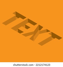 embossed letters in a word - text