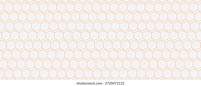 Hexágono gris claro en relieve sobre fondo marrón claro. Abstractas panal. Abstractas carey. Color pastel. Color de tono de tierra