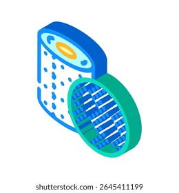 padrão em relevo papel higiênico ícone isométrico vetor. padrão em relevo papel higiênico sinal. símbolo isolado ilustração