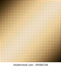 embossing metallic circle background in brown tone, illustration vector 