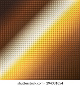embossing metallic circle background in brown tone, illustration vector 