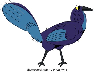 Embrace the allure of the unknown by adding this unique artwork to your collection. Let the mesmerizing presence of the bird in shades of deep blue and indigo inspire your own sense of exploration!