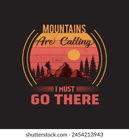 Embrace the call of the wild with this captivating hiking-inspired t-shirt design. Whether you're scaling rocky peaks through serene forests, this design encapsulates the essence of outdoor