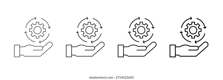 Embrace Change Icons Vector Set In Different Stroke Line Style
